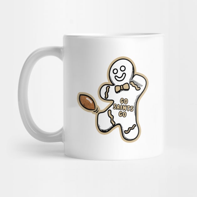 New Orleans Saints Gingerbread Man by Rad Love